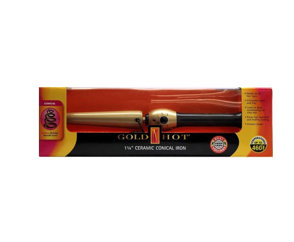 Gold N Hot Ceramic Conical Iron