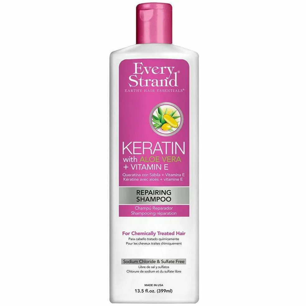 Every Strand: Keratin with Aloe Vera + Vitamin E Repairing Shampoo 13.5oz