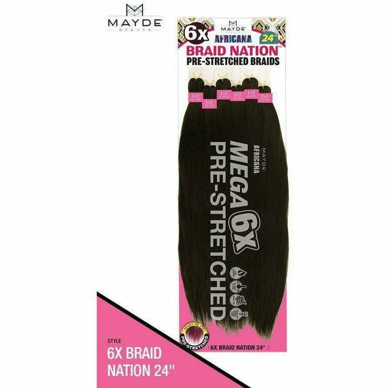 Mayde Beauty: Africana 6x Braid Nation 24" (Pre-Stretched) - FINAL SALE thumbnail 2