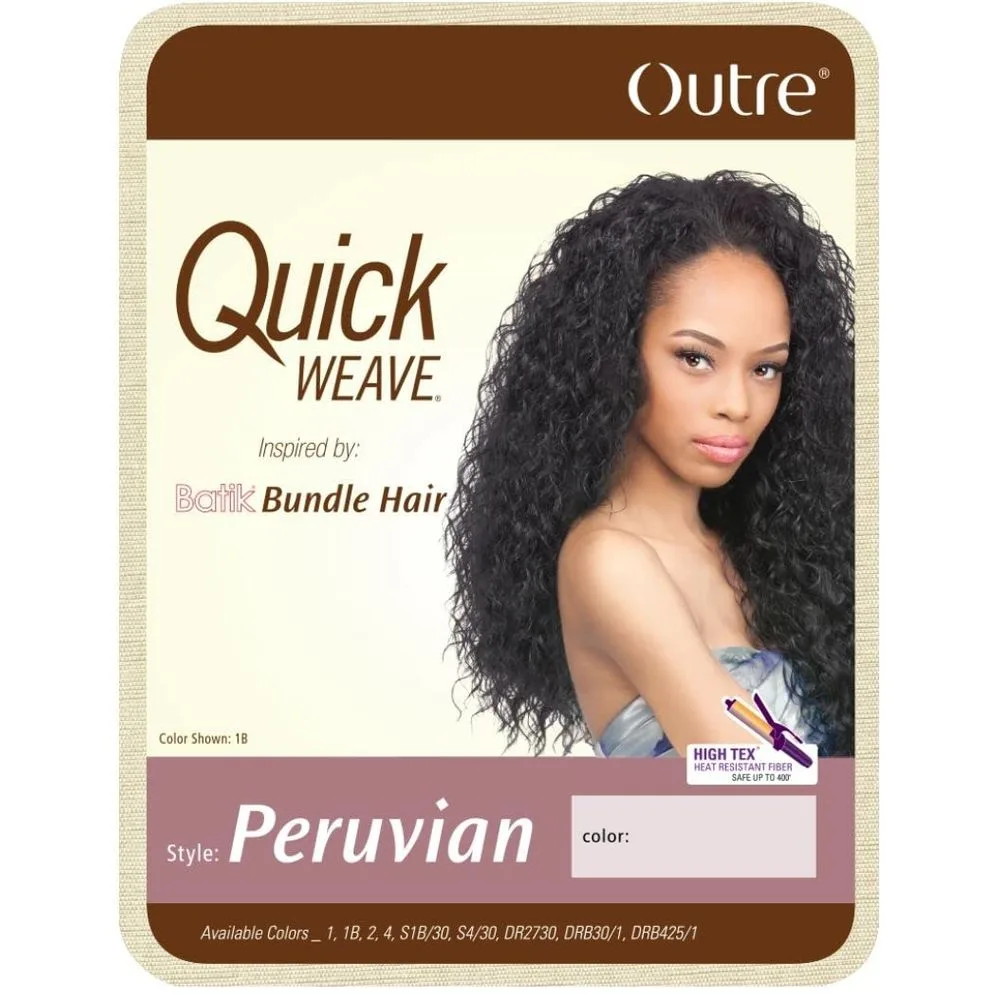Outre Synthetic Hair Half Wig Quick Weave – Batik Peruvian alternate