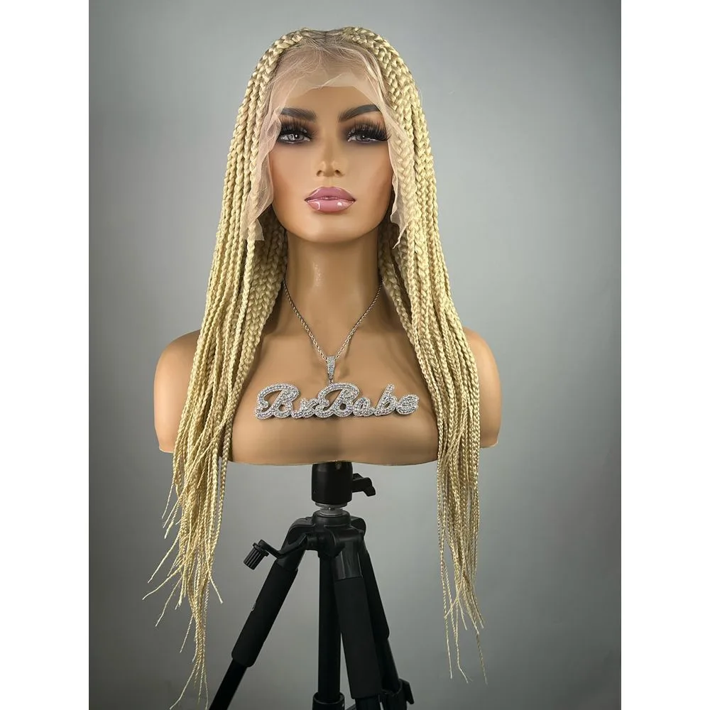 B & B Knotless Synthetic 100% Full HD Lace Wig - Square Box Braid thumbnail 10