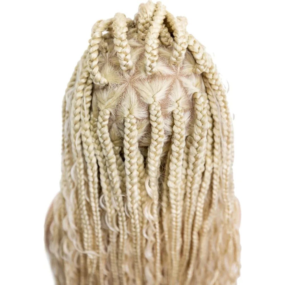 B & B Knotless Synthetic HD Lace Wig - Triangle Bohemian Box Braid 32” thumbnail 9