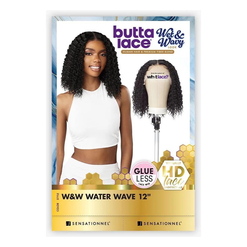 Sensationnel Butta Lace Human Hair Blend HD Lace Front Wig - Water Wave 12" thumbnail 6