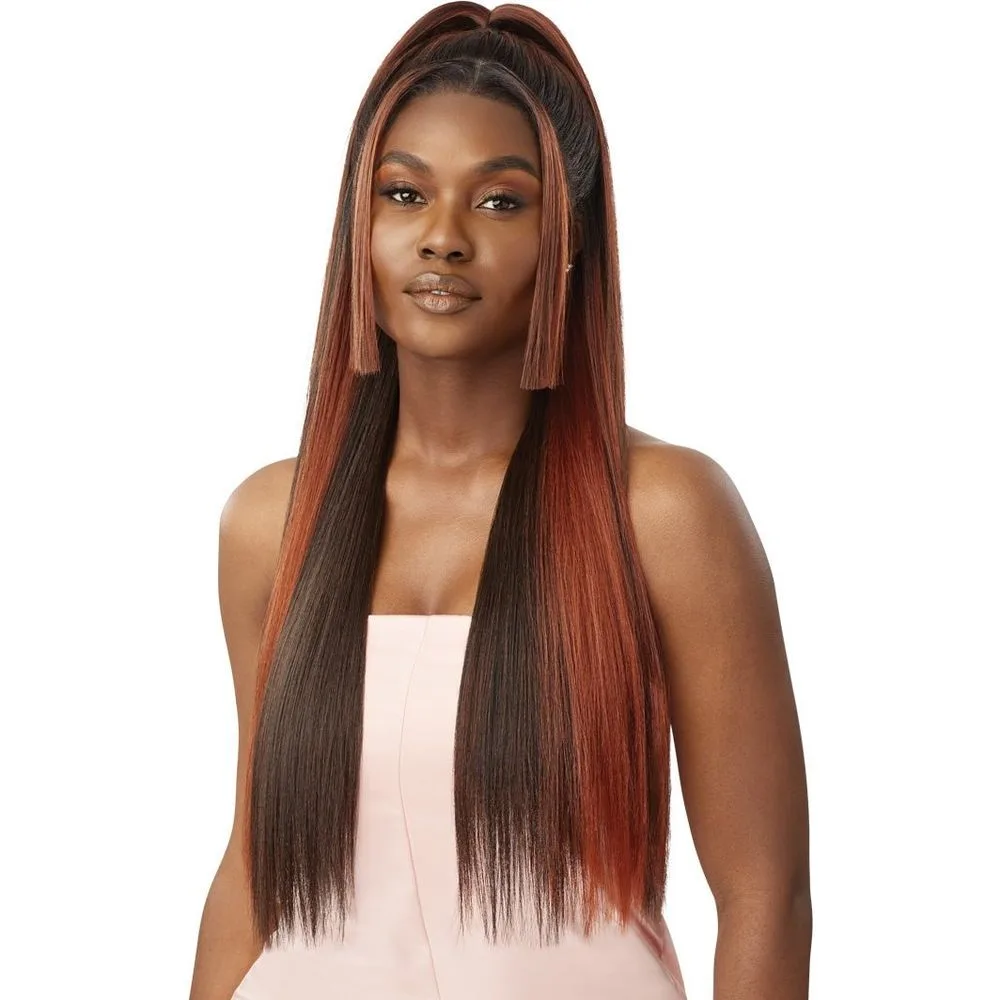 Outre Airtied 100% Fully Hand-Tied Wig Human Hair Blend - Sleek Yaki 28" thumbnail 5