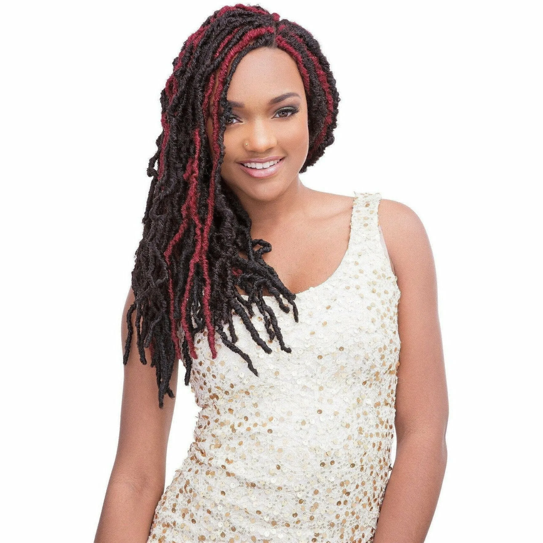 Janet Collection: 2X Mambo Natural Born Locs 18" Crochet Locs thumbnail 4