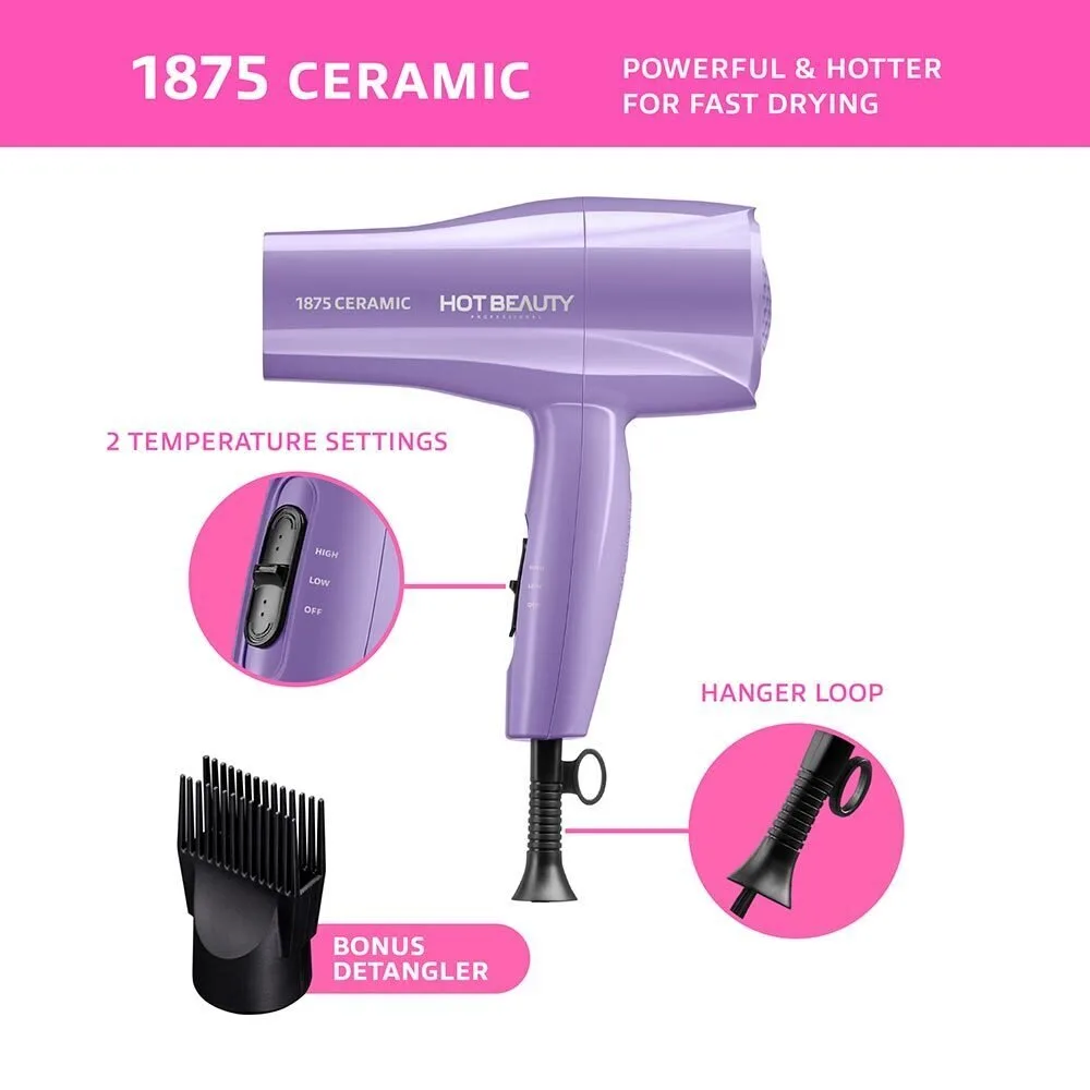 Hot Beauty 1875 Ceramic Blow Dryer thumbnail 4