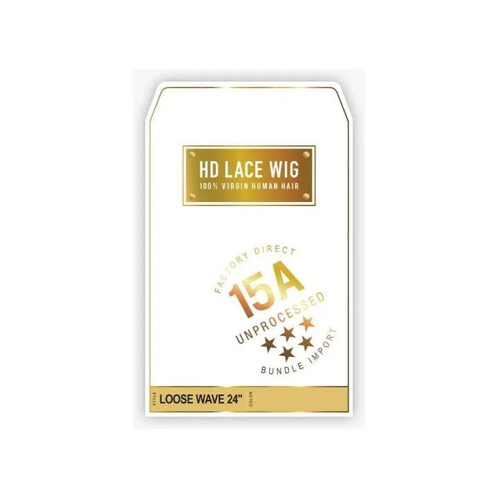 Sensationnel 100% Virgin Human Hair HD Lace Wig - 15A Loose Wave 24" alternate