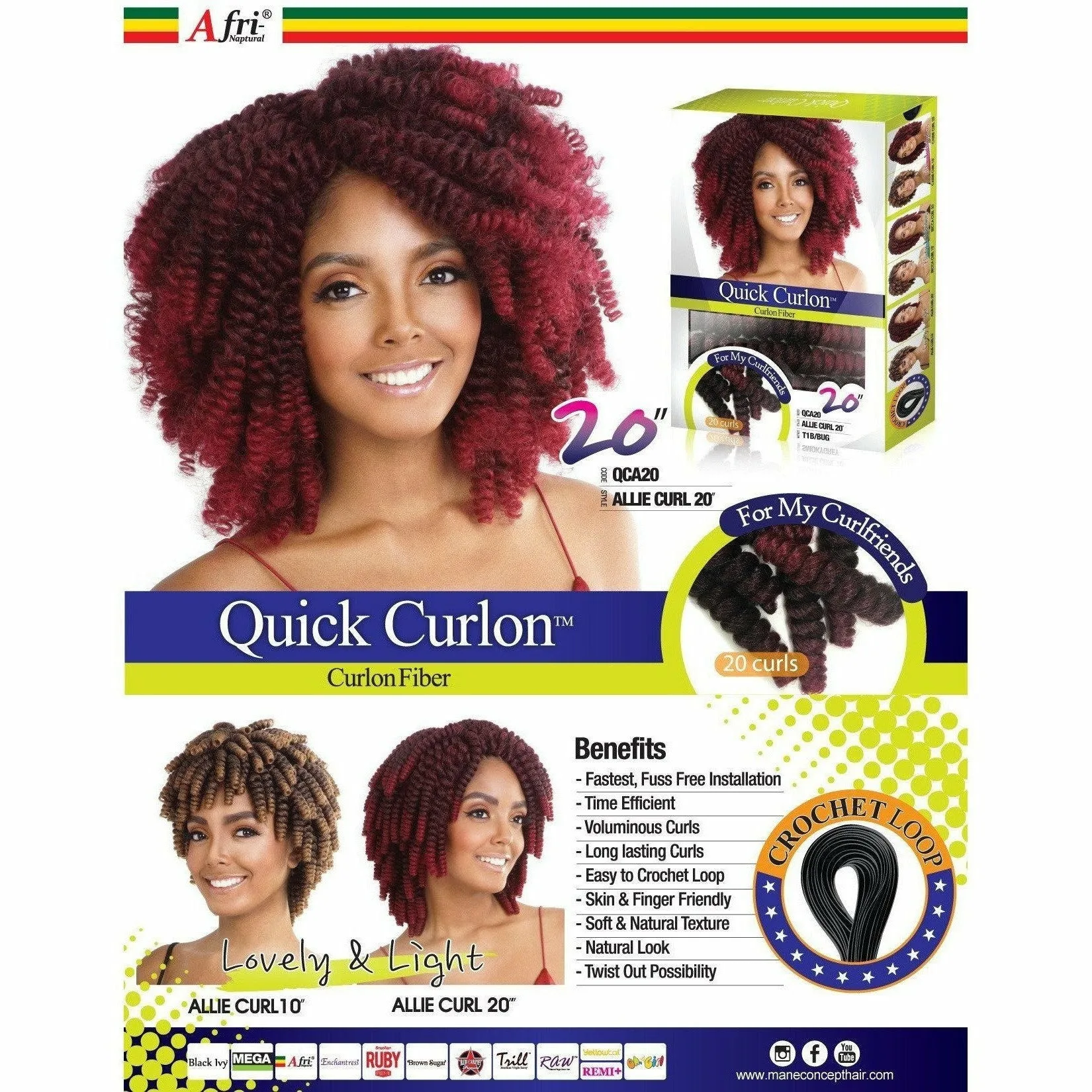 Afri-Naptural: Quick Curlon Allie Curl 20” (QCA20) - FINAL SALE thumbnail 4