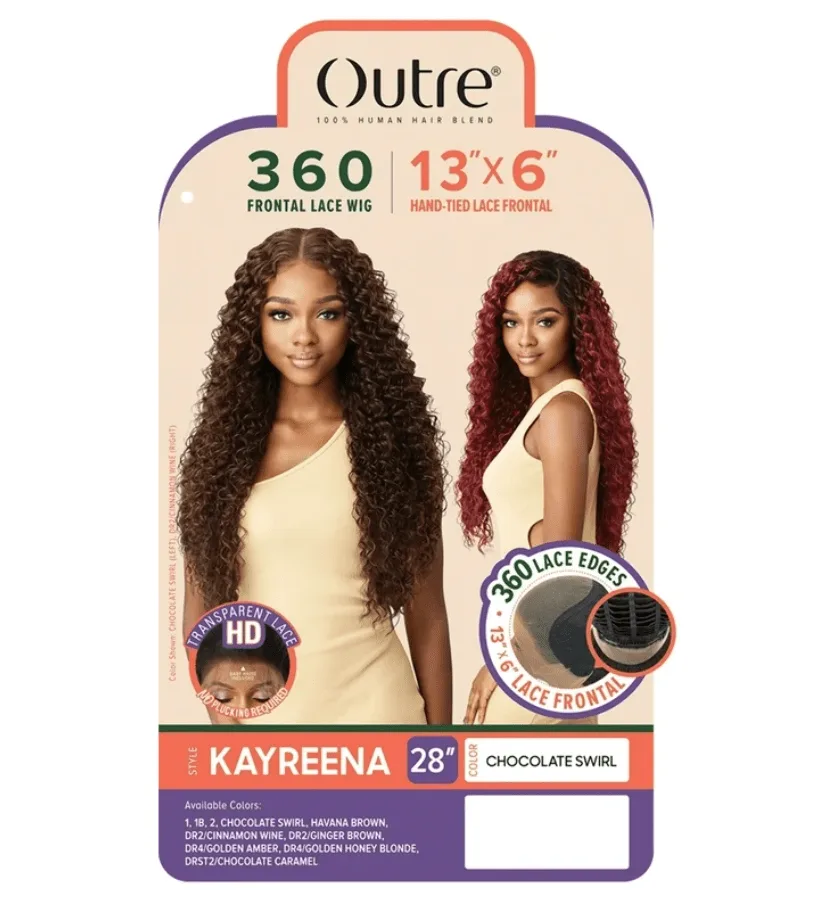 Outre 360 Frontal Lace Wig Human Blend Lace Front Wig - Kayreena thumbnail 6