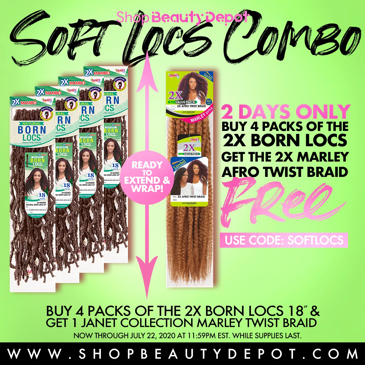 Janet Collection: 2X Mambo Natural Born Locs 18" Crochet Locs thumbnail 3