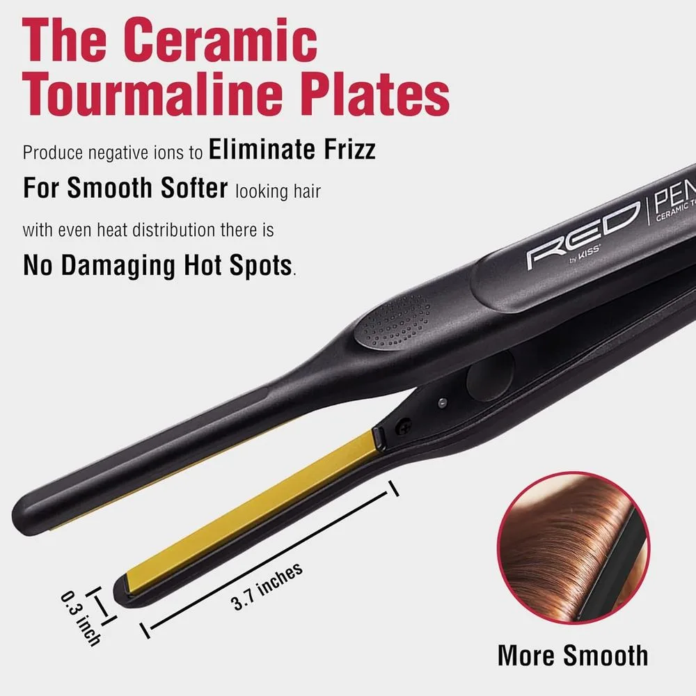 Red 3/10" Flat Iron – Sleek Styling thumbnail 4